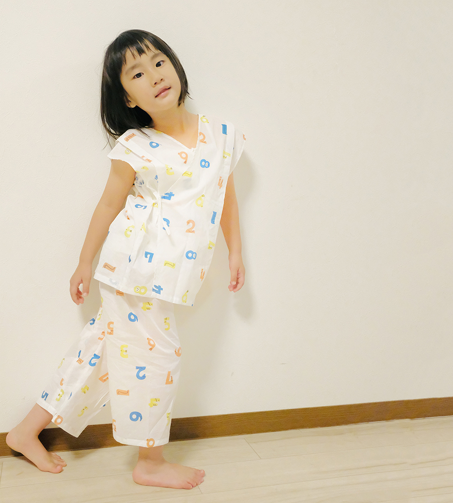 ハンドメイド子ども甚平 ２着セット 型紙無し！手ぬぐい３枚で完成！こども甚平の