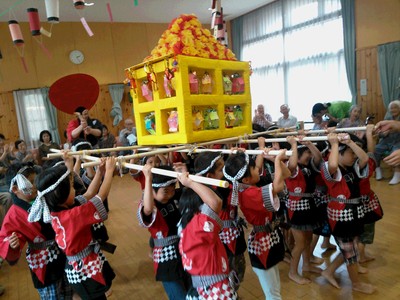 おみこし作り ひまわり組つるぎこども園