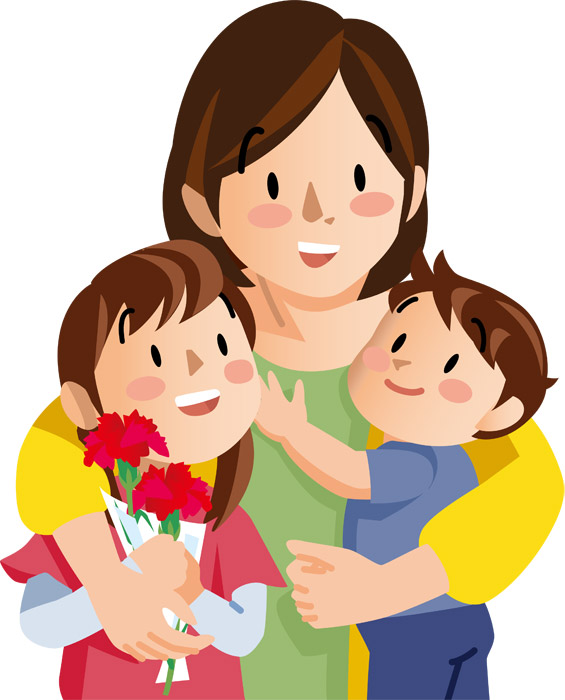 楽しそうに遊んでるお母さんと子供のイラスト素材76525777- PIXTA