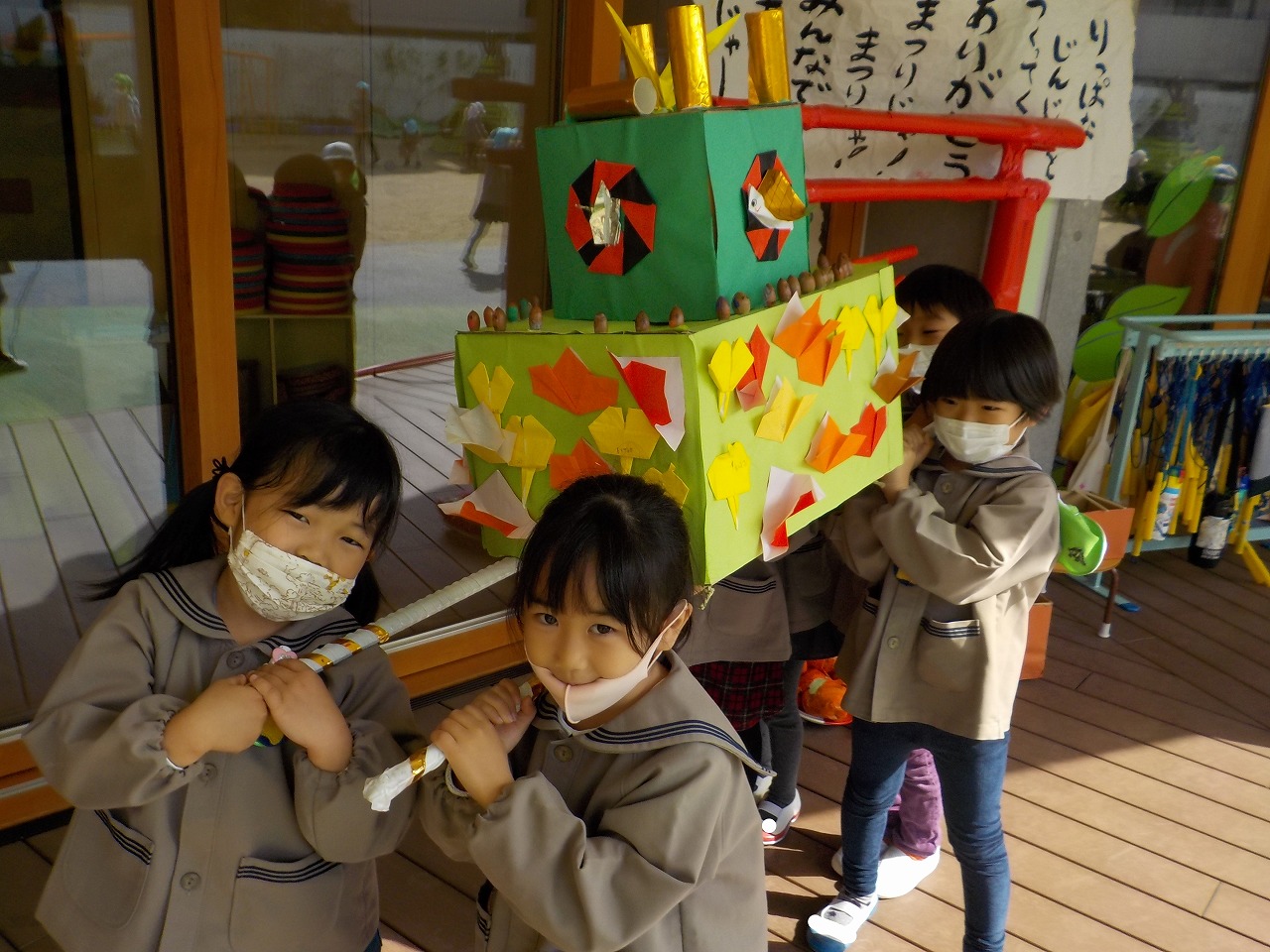 手作り御輿 幼稚園、保育園、子供会にどうですか