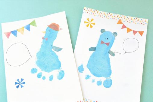 瀧川 裕恵デザイン かんたん＆かわいい！手形アート制作シール - 赤ちゃんの「今」を残す手形アートpetapeta-art