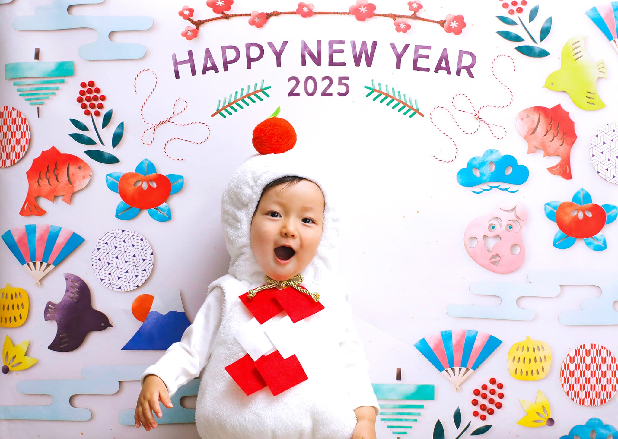 家族旅行写真にぴったり写真年賀状・出産報告はがきの『アンビエンテ』