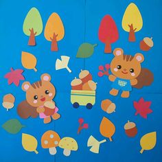 壁面飾り 秋 りす 9月10月11月 幼稚園保育室保育園図書館デイサービスPOPの通販 by たんご's shopラクマ