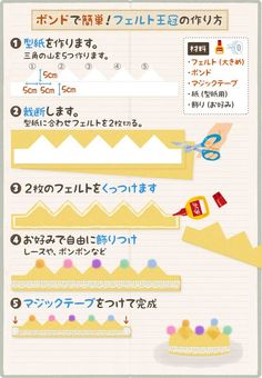 模様画用紙屋のふちどり型紙✂︎ 今回はお誕生日会に大活躍してくれる、王冠のご紹介です♩土台だけ大人が用意して、装飾はお子様に楽しんでいただくと、自分だけのオリジナル王冠の出来上がり♡ 1枚の画用紙から４つ作れるのでコスパも良し