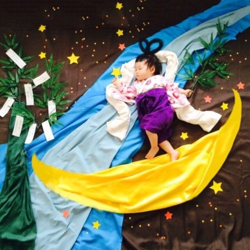 ニューボーンフォト七夕ニューボーンフォト 横浜 神奈川 東京 エリア 赤ちゃん記念撮影LaLagenic Photo