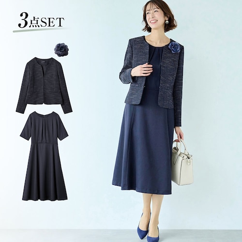 高品質 卒業式 ワンピース 入学式 ワンピース 入園式 卒園式 ママ スーツ 母親 ワンピース 母 ワンピース 七五三 ワンピース お受験 ネイビー 黒