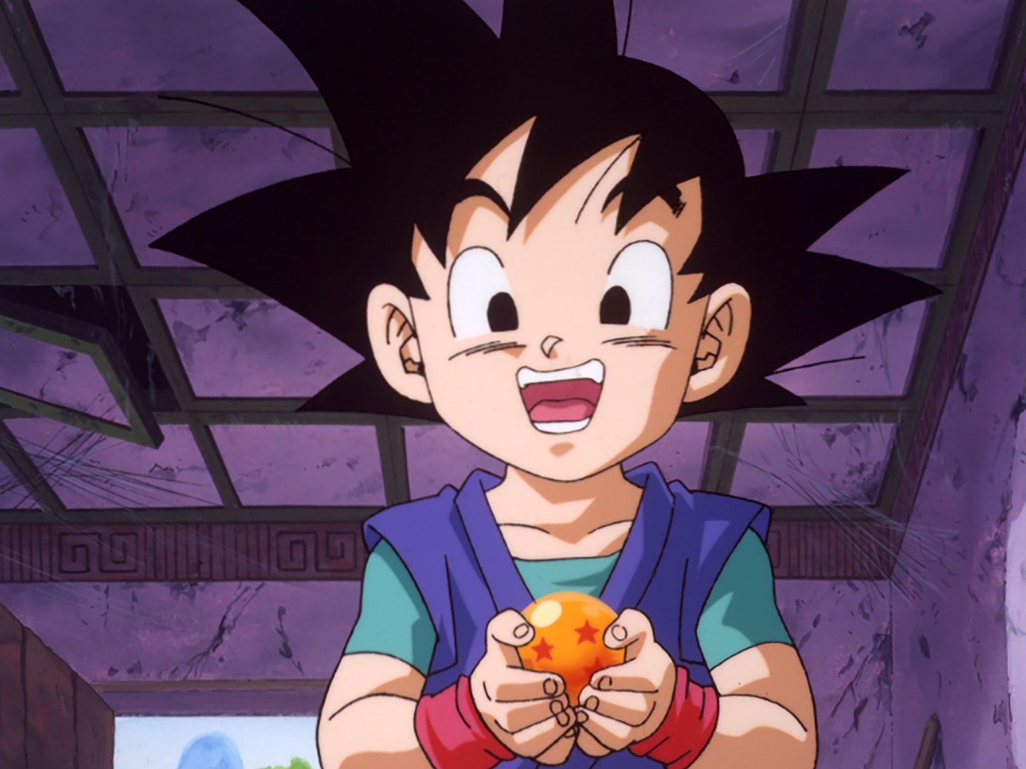 山岳風景の中の孫悟空 - 子ども向けぬりえページ：ドラゴンボール