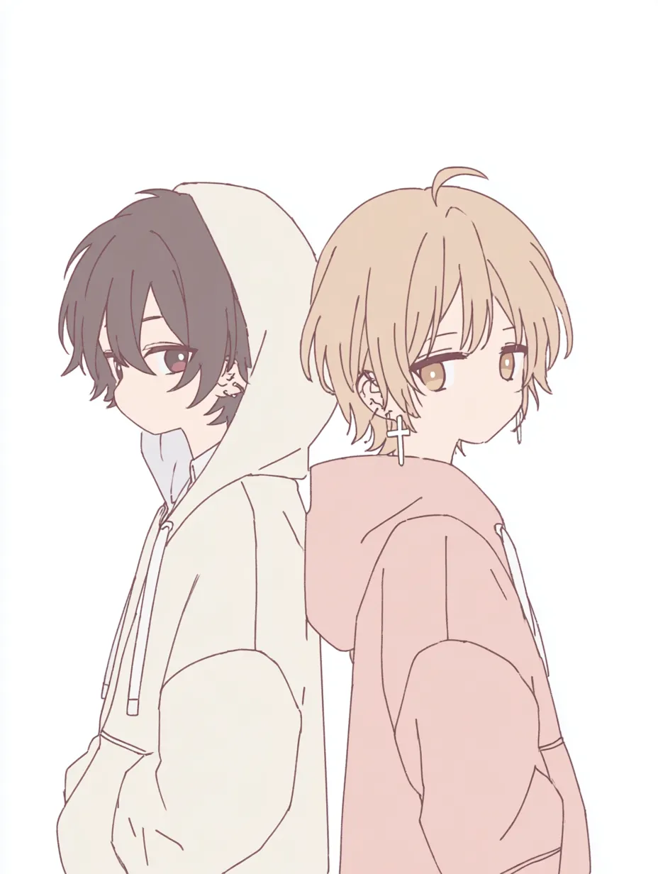 ペア画 友達 親友イラスト・フリー素材なら「シンテリ」