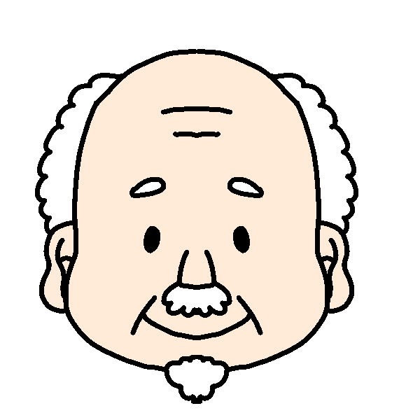 おじいちゃん博士：イラスト無料