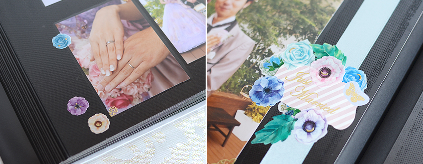 ウエディングアルバムをかっこよく手作りするためのテクニックやデコグッズを紹介しますウエディングアルバムのお店 モノホワイト