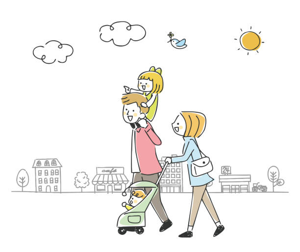 シンプル人物ポーズシリーズ ハートダンシングカップル：イラスト無料