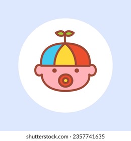 赤ちゃんおしゃぶりアイコンベクトル イラスト フラット デザイン乳首のピクトグラム子供のおもちゃ青いダミー - おしゃぶりのベクターアート素材や画像を多数ご用意- iStock