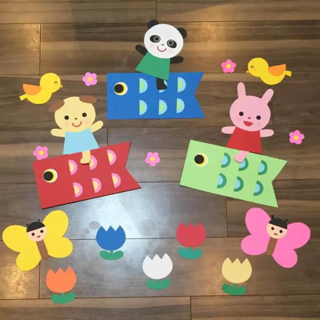 型紙を保育の便利なフリー素材 5月の壁面無料ダウンロード！wosawosa