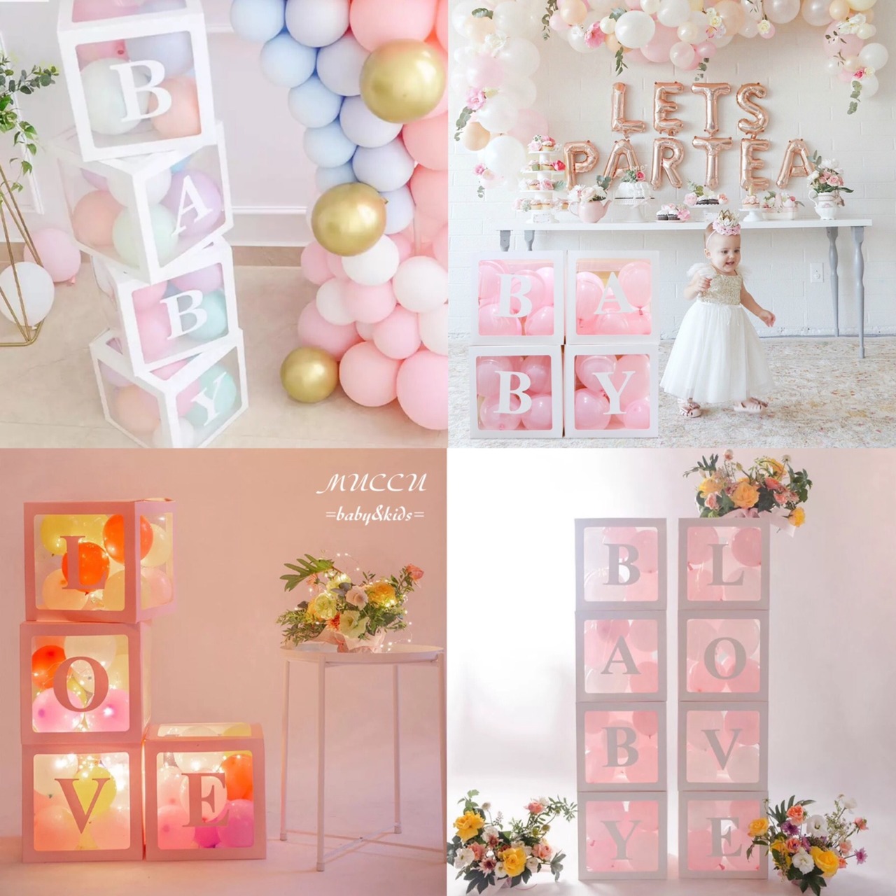 ベビーシャワーの記念品 12個入り：かわいい透明キャンディボックス - お菓子用ミニ 型トリートボックス - 性別発表パーティーデコレーションジェンダーリビール ボックス 赤ちゃん 性別発表 性別 サプライズ ベビーシャワー パーティー 男の子 女の子 ベビー バルーン