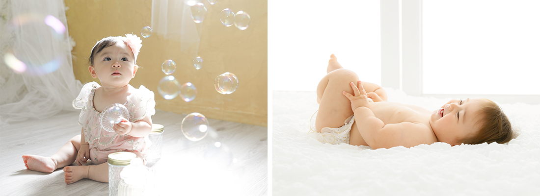 生後半年のハーフバースデーは何をする？お祝い写真や飾り・離乳食ケーキ こども写真館プレシュスタジオ