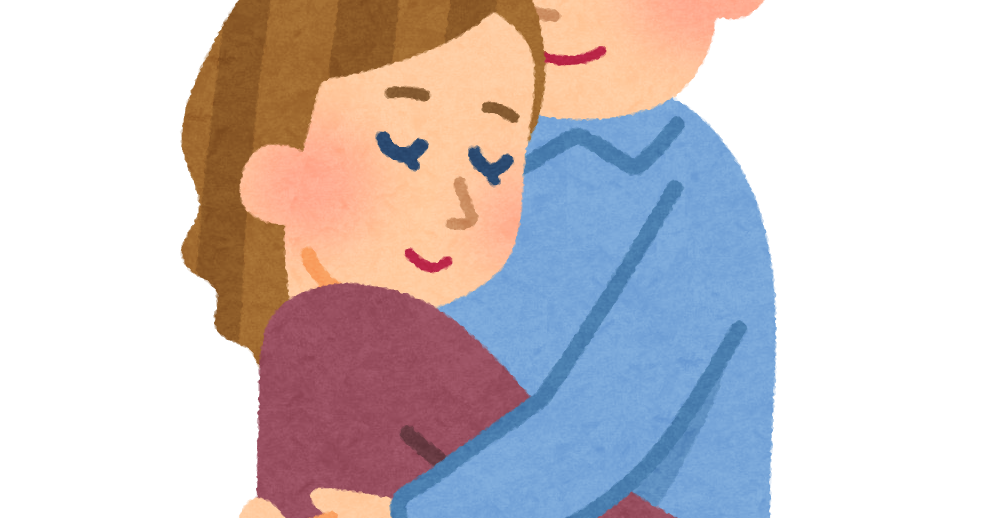 手描きイラスト はぐ 手描きイラストや男と女のお互いをハグの図面の