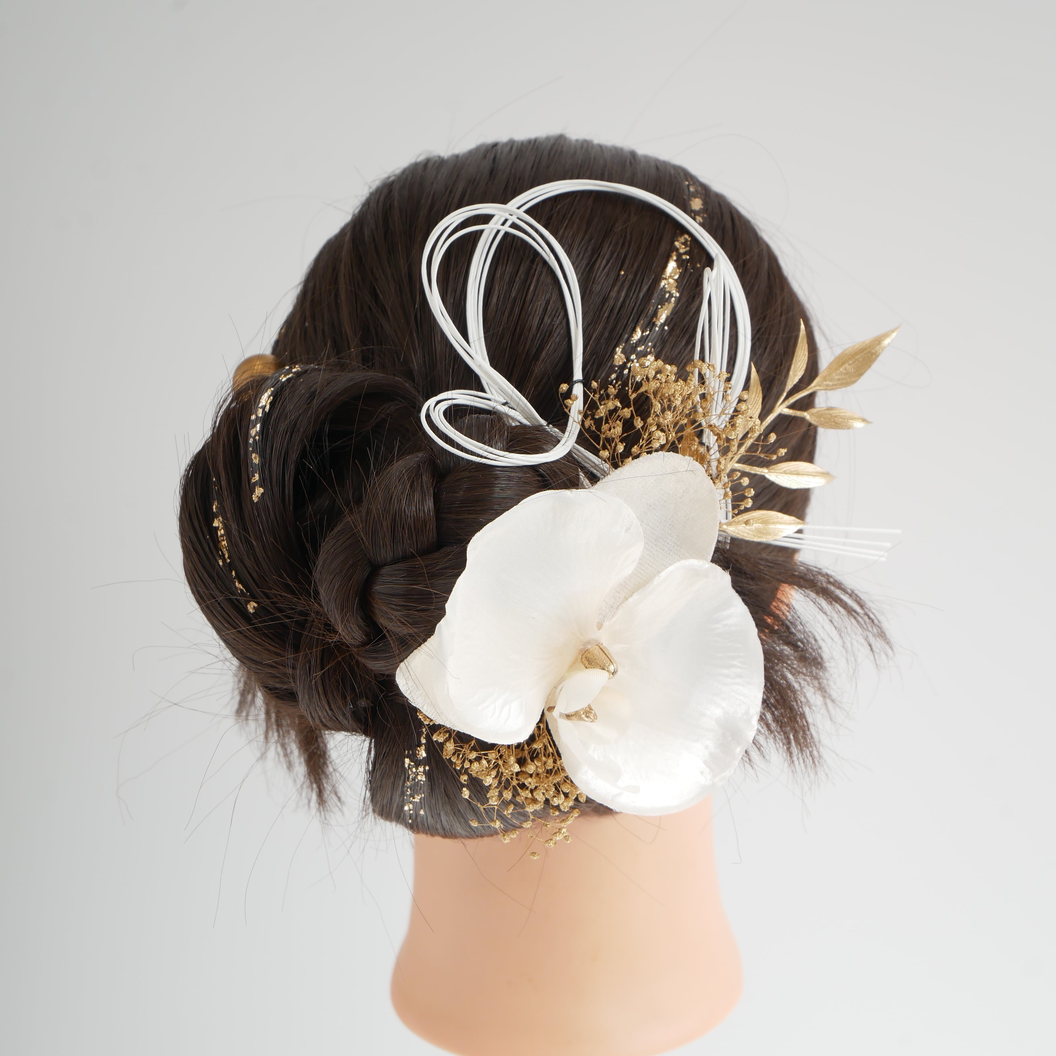 水引 髪飾り シルバー 青 和紐アレンジ 成人式 卒業式 結婚式 和装 袴 着物 KA-23030B髪飾り ソノヒトハナ 成人式・卒業式・結婚式