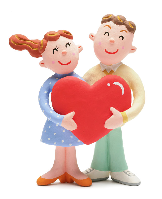 ほのぼのとした距離感のゆるいカップルイラスト・フリー素材なら「シンテリ」