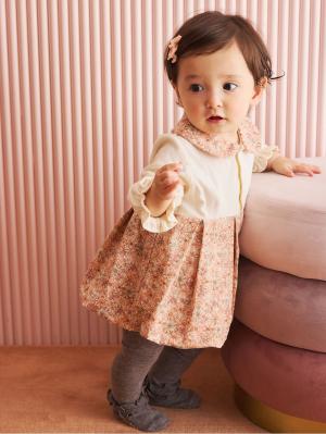 お取り寄せ ベビー服 ロンパース 花柄 秋 冬 赤ちゃん服 お洒落 女の子 新生児 プレゼントPay ID