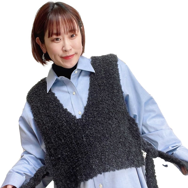 簡単ベストの作り方と編み図