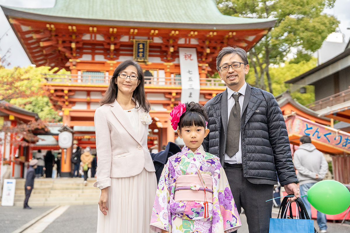 七五三フォト スタジオと生田神社で撮影しました❤神戸三宮 スタジオゴールドセルフ写真館記念写真プロフィール写真