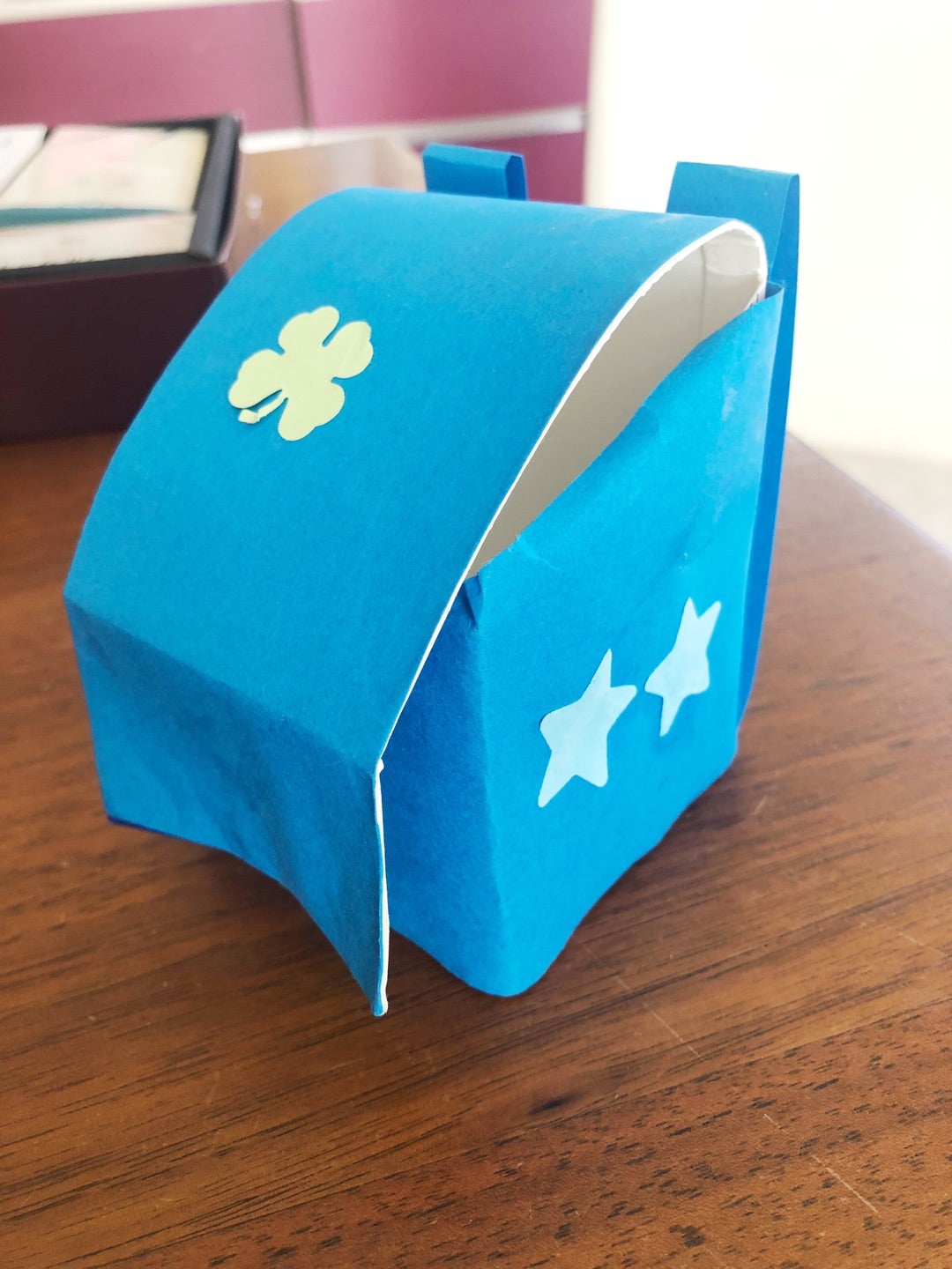 卒園記念品に♪牛乳パックでランドセルの道具箱