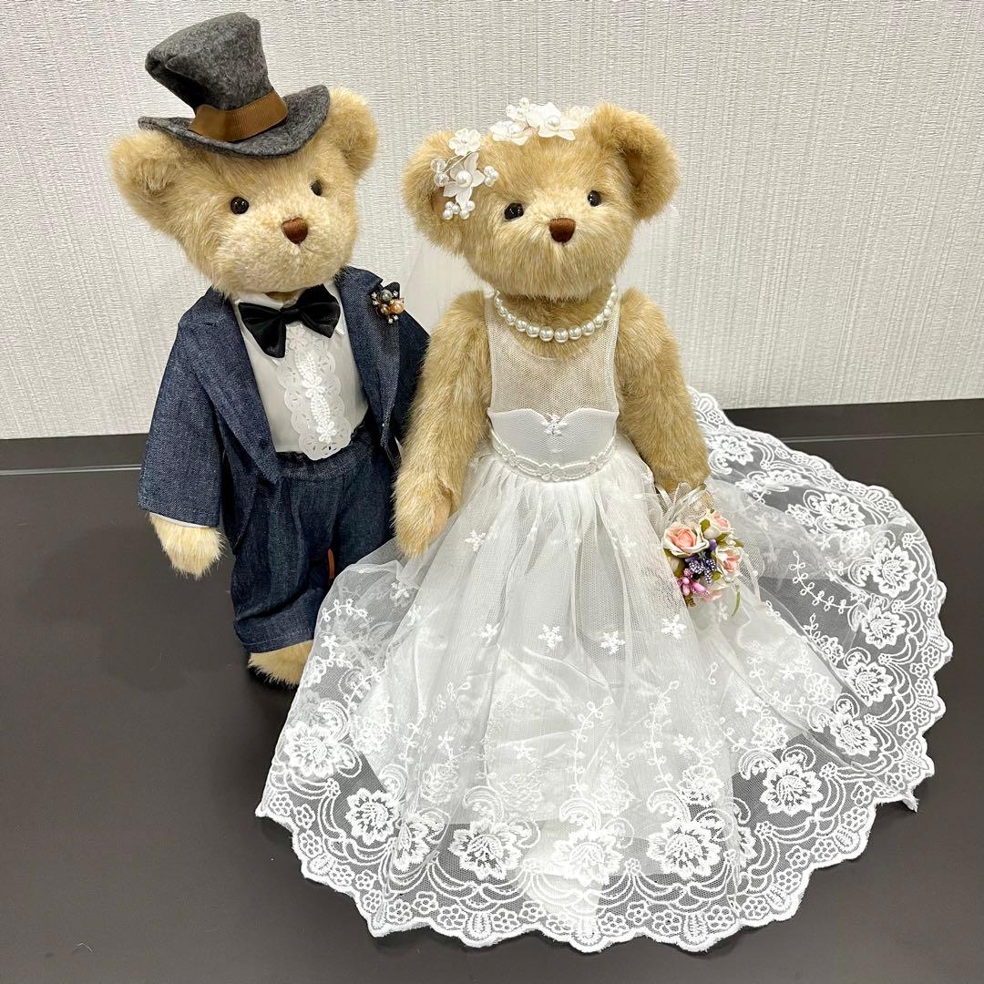 新品☆かわいいウェディングカップルテディベアセット☆新郎新婦 ♪♪♪ 楽天市場 ウェルカム