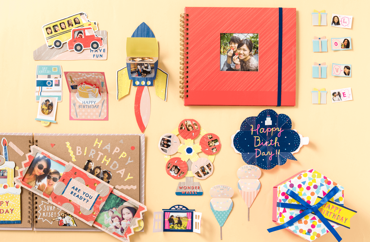 子どものお誕生日会にピッタリ！飾れるバースデーフォトボード！ 手作りアルバムアルバムキッチン