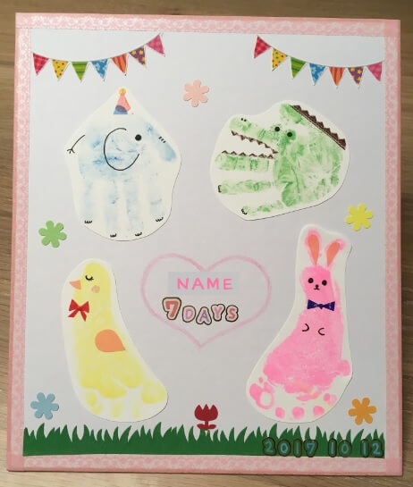 子どもと作る！手形アートの作り方 親子ハート