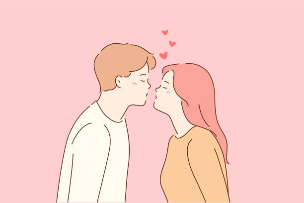 カップル キス イラスト