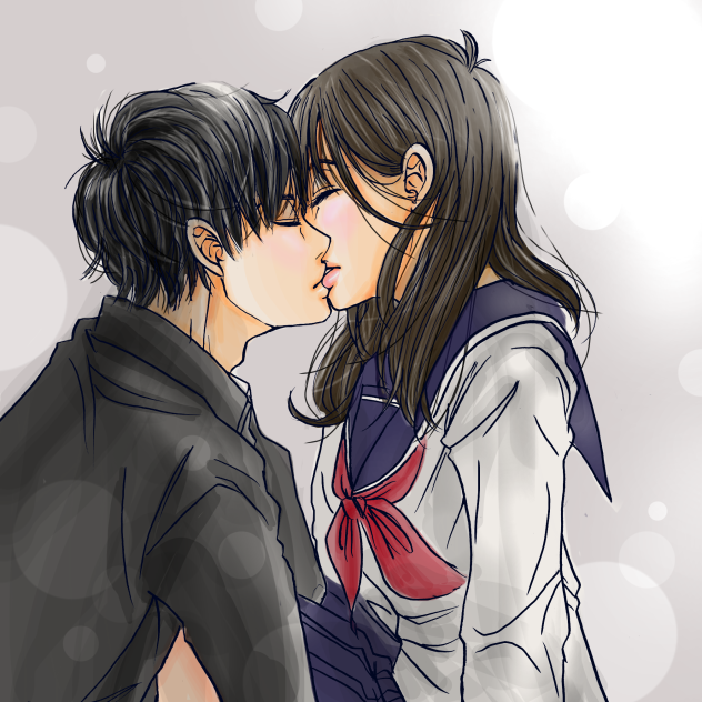 国際的なキスの日カップル屋上ロマンチックなイラスト イラストレーションPSD 無料ダウンロード - Pikbest