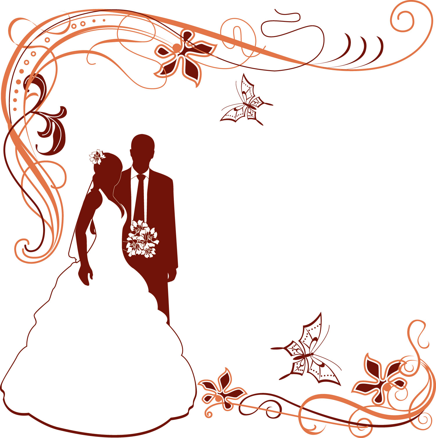 かわいい結婚・華やかなウェディングイラスト・フリー素材なら「シンテリ」