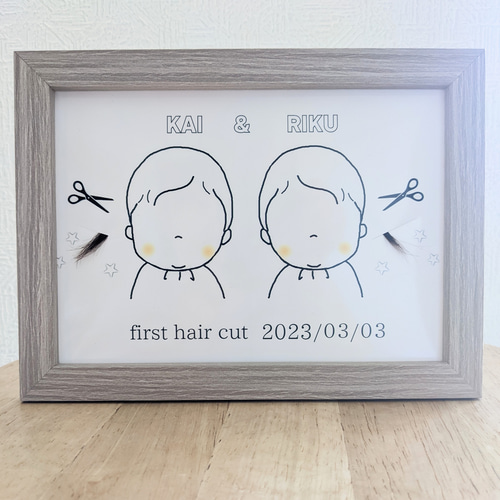 kawaii&bornkawaiiZOU ファーストヘアカットアート はじめての髪の毛 記念 メモリアルKids＆Baby Primii