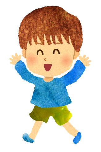 やんちゃそうな小さい男の子のイラスト2 - フリー素材集「イラストのっく」