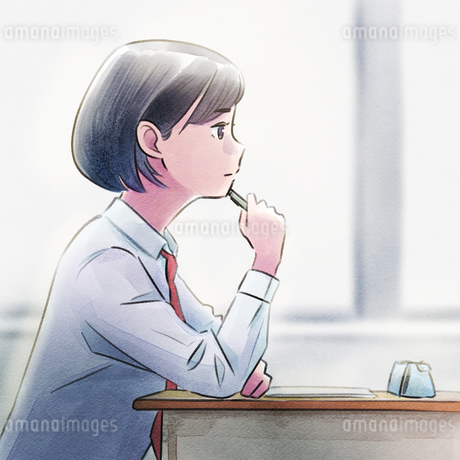 女子高生・男子高校生 イラスト：イラスト無料