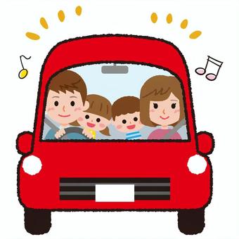 車で家族旅行のイラスト無料のフリー素材 イラストエイト