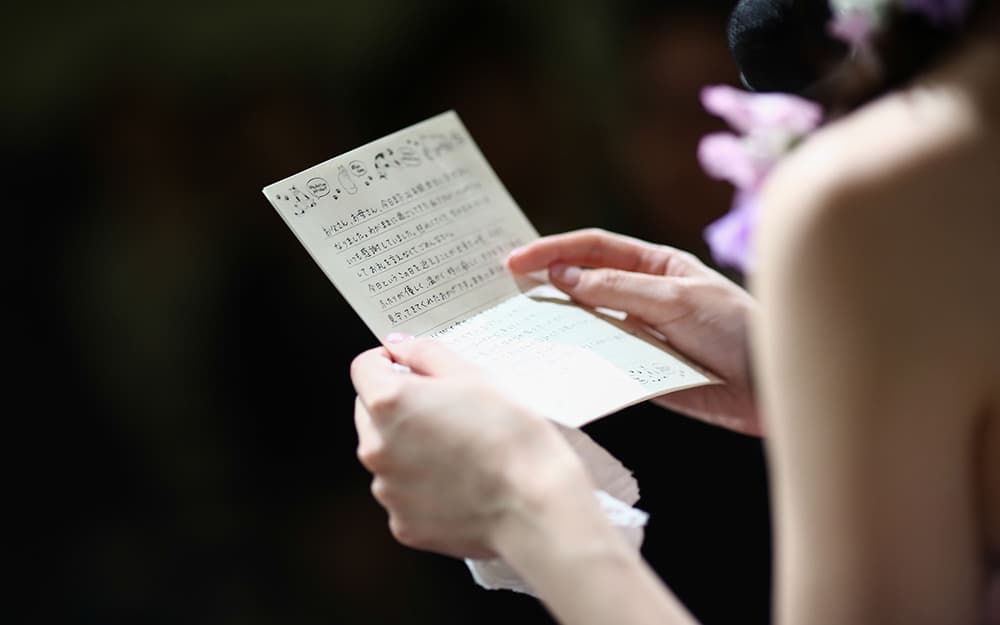 チャペル入場前 親に手紙TikTok