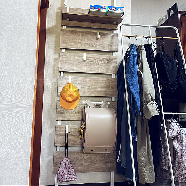 ランドセルラック 2人用 ハンガーラック ランドセル 収納 ハンガー キャスター付き おしゃれ 子供 キッズ 棚 ハンガーラック付き ラック 大容量キッズ 子ども こども 省スペース 引き出し付き ベビー 子供部屋 ＼目指せお片付け上手！ランドセルラック 収納 ハンガー