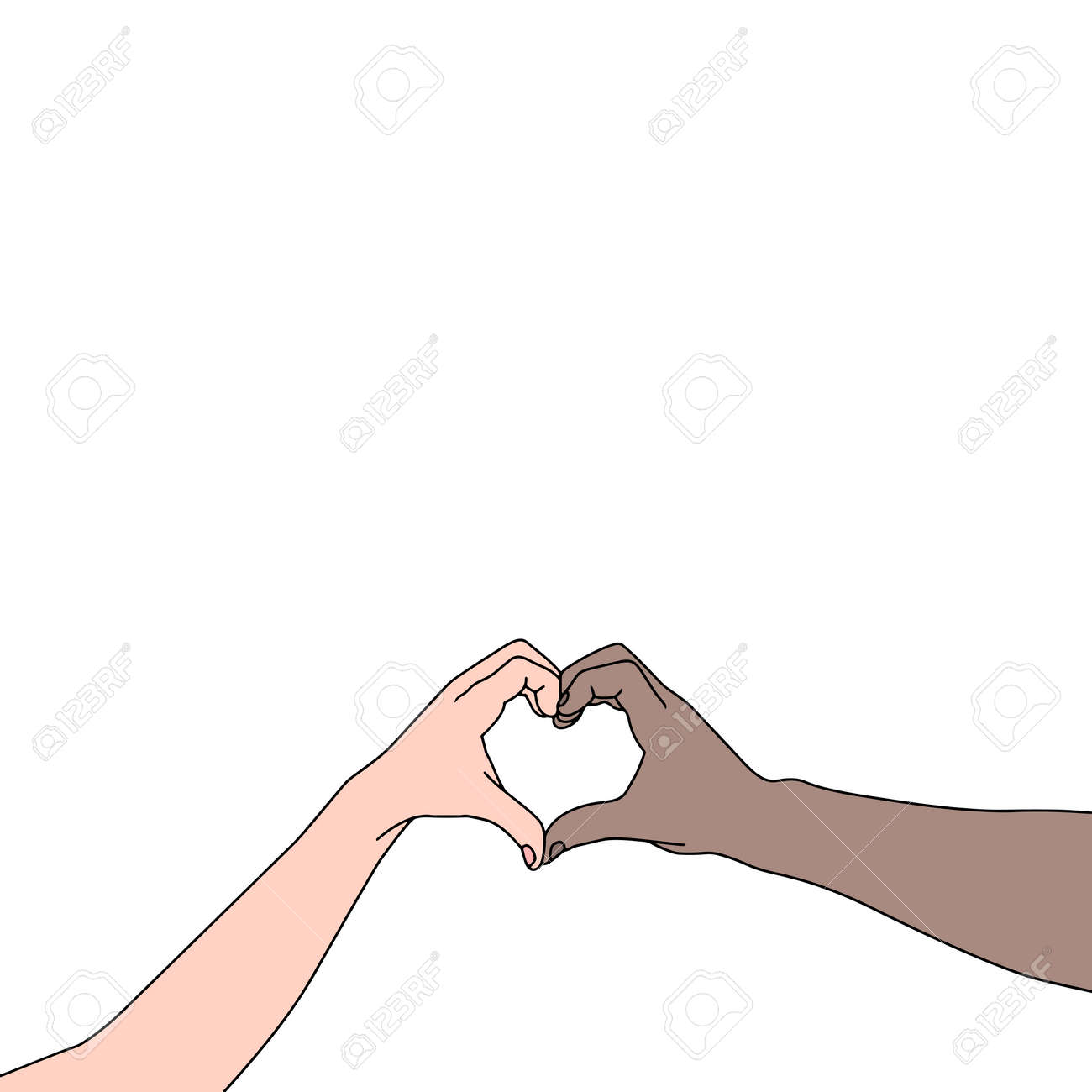女性カップル 手で作ったハートマークのイラスト素材73070043- PIXTA