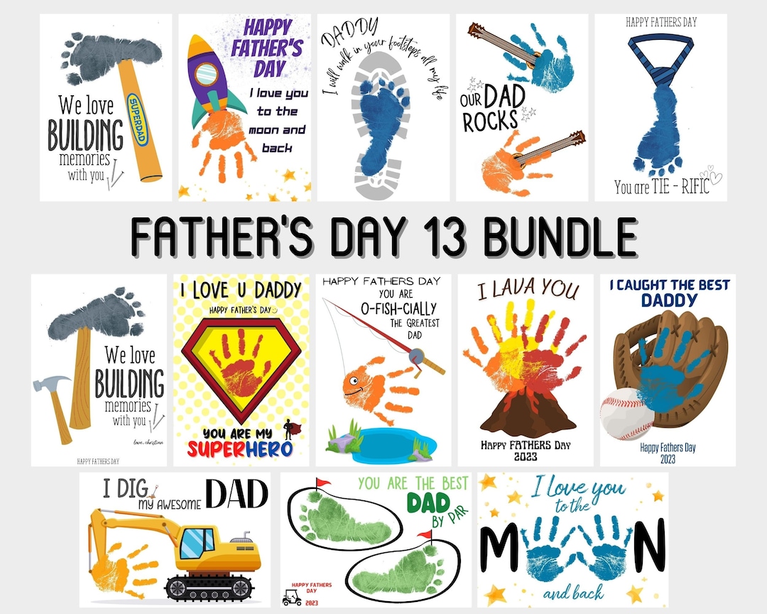 おじいちゃんへの父の日の手形足形アートクラフトギフト、おじいちゃんへの父の日のギフト、赤ちゃんの子供の手形サインDIY、父の日の手形 - Etsy 日本