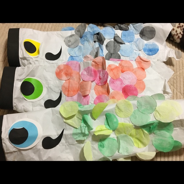 大きな『こいのぼり』の作り方・障子紙・手形・こどもの日・製作・5月❤︎How to make DIY 