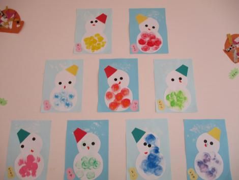 0歳児 製作活動・1月の作品Part１デイリー ソレイユナーサリーゆりのき台