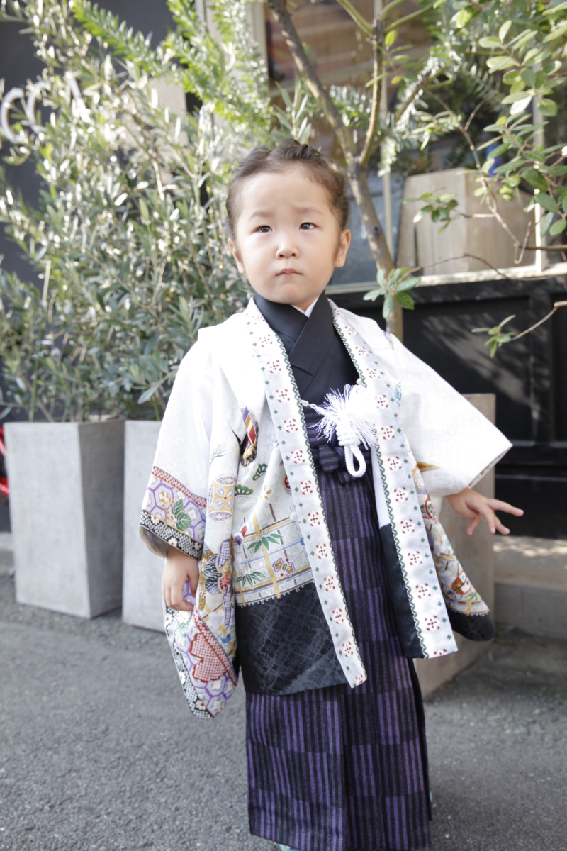 七五三＞カッコいい3歳男の子の着付けとヘアセット - きもの六花 ricca大阪市北区中崎町和裁・着付け