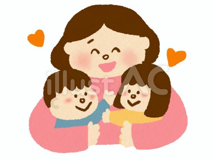 お母さんと女の子の水彩風イラスト イラスト素材7062154- フォトライブラリ