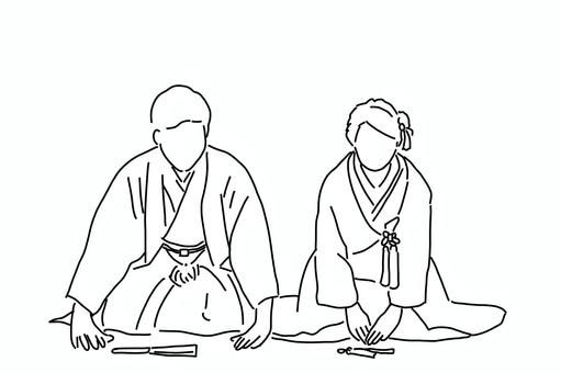 商用利用可 和装の結婚式のイラスト15選！手描きやシンプルなどおしゃれなものまでPyontakku DesignNote ピョンタックデザインノート