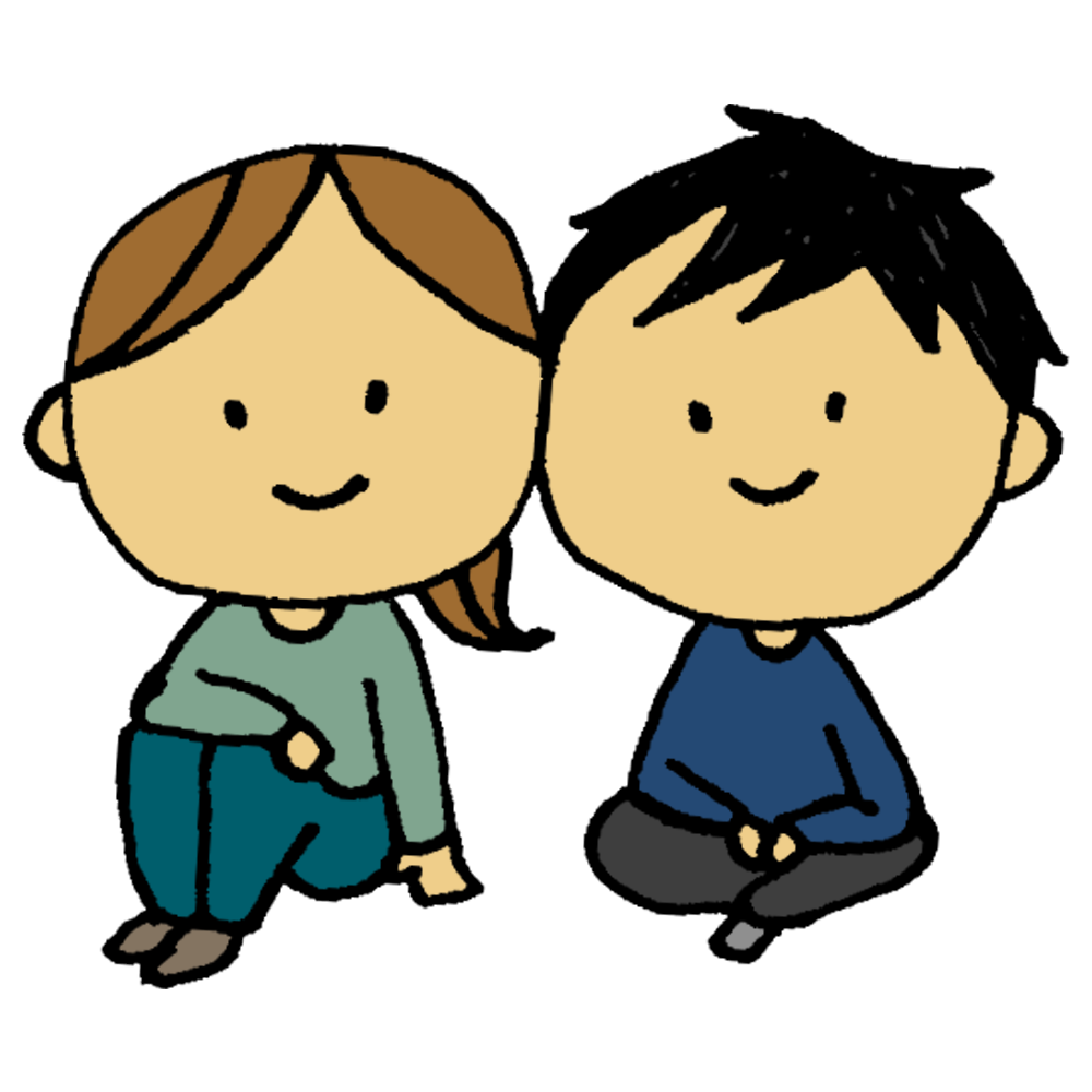 結婚式を挙げるカップルのイラスト：イラスト無料