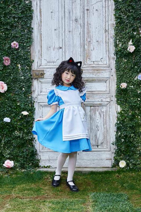 コスプレ キッズ こども 不思議の国のアリス アリス メイド ハロウィン AQUAドレス 100cm 120cm 140cm ブルー ホワイ –Party City キッズ店