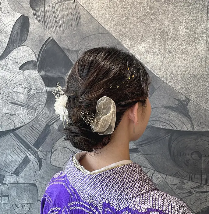 七五三 ボブヘアのママにぴったりな髪型15選。自分一人で簡単アレンジ、華やかヘアfolk