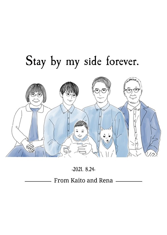 楽天市場 家族 似顔絵の通販