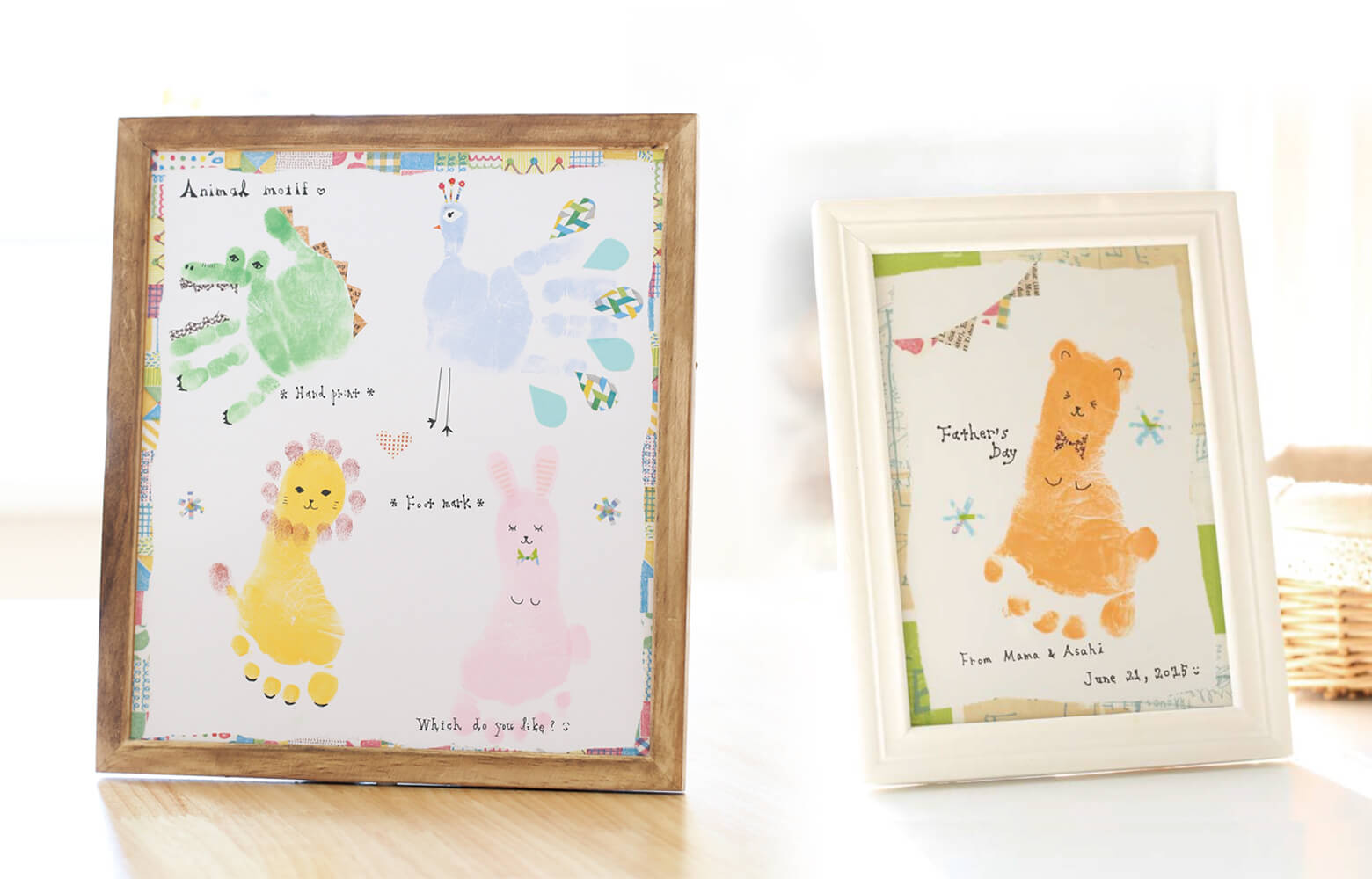 話題の手形アート きょうだい用アニマルアート 赤ちゃん 手形アート 足形アート スタンプ ベビー メモリアル インク キット 出産祝い 出産内祝い内祝い 出産 お返し 手形 足型 名入れ ギフト おしゃれ